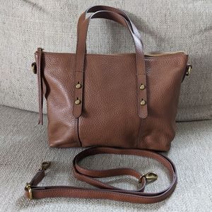 Fossil brown satchel purse